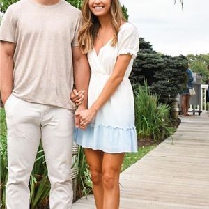 Blue and white boutique dress size small